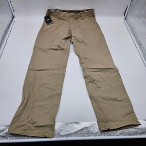 Lee Extreme Motion Regular Fit Org Khaki Pants Men 34x32 Casual Straight Leg